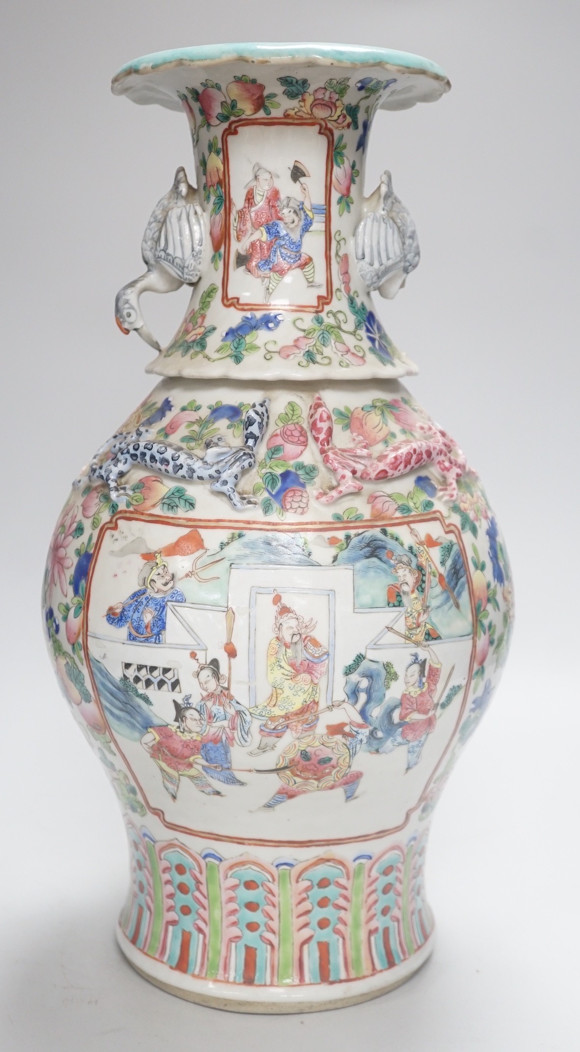 A 19th century Chinese famille rose vase, 42cm
